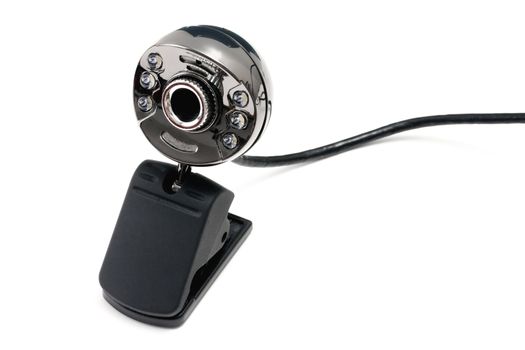 Digital webcam on white background