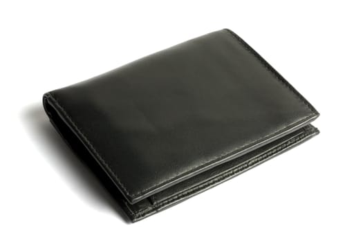 Black wallet isolated on white