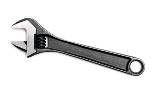 Adjustable wrench isolated on white background