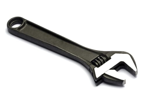 Adjustable wrench isolated on white background