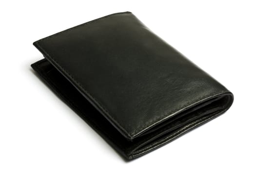 Black wallet isolated on white