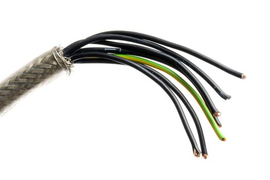 Close up of an electrical wire