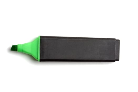 Green highlighter isolated on white background
