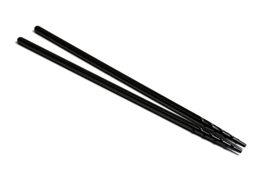  black Chopsticks isolated on white background