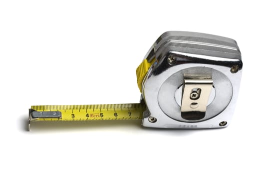 Tape measure isolated on white background 