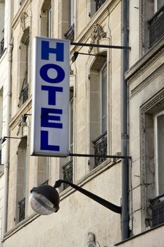 Small and old Hotel building in Paris France 