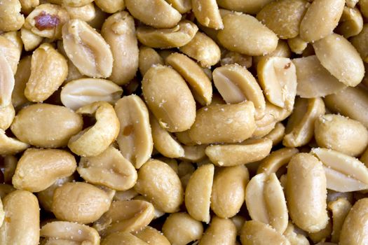 Texture of Salted peanuts background 
