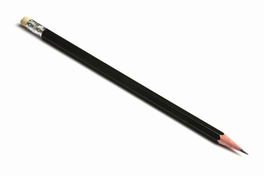 Black pencil isolated on white background