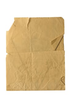 Vintage paper isolated on white background