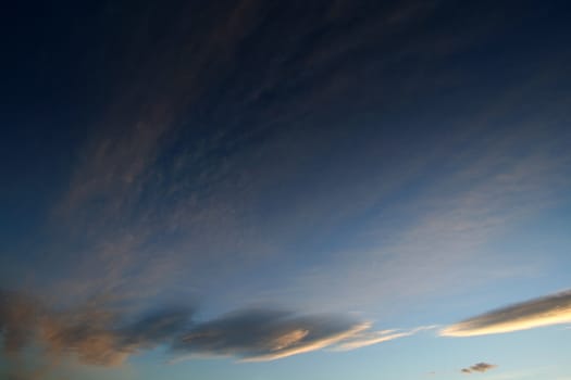 Beautiful sunset blue sky and clouds
