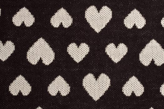 Texture of heart shaped fabric background