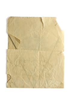 Vintage paper isolated on white background