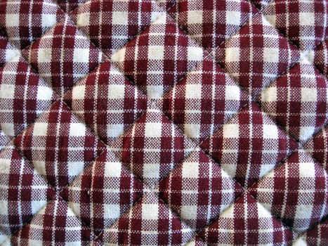 Red and White Checkered fabric closeup