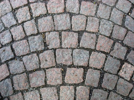Texture of small stone structure road 