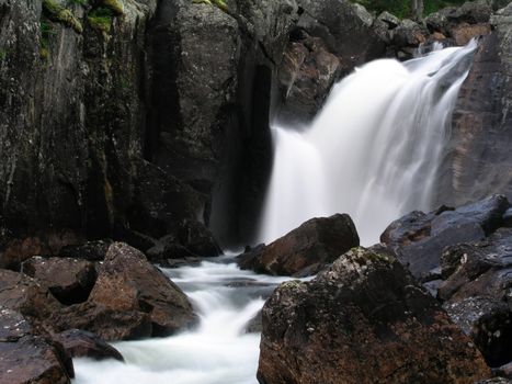 Beautiful waterfall in mountain      