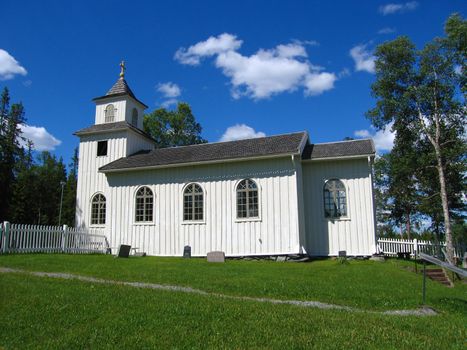 Landscape of old church in Sweden
