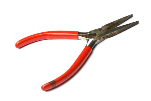 Flat pliers isolated on white background
