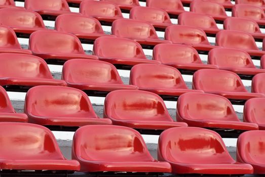 Red amphitheater in areana, Bangkok, Thailand