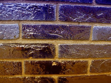 Texture of colorful marble brick wall background