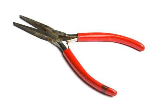 Flat pliers isolated on white background