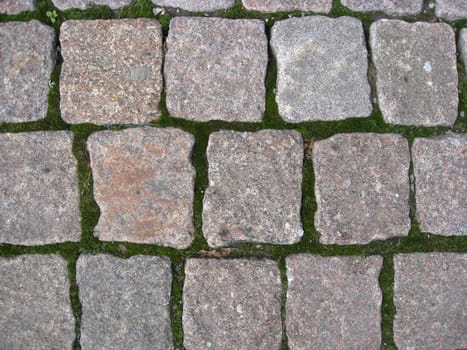 Texture of small stone structure road background
