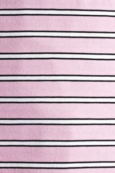 Horizontal strips pattern fabric background ,pink,white and black.
