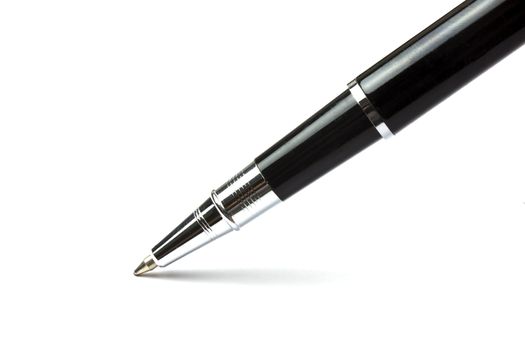 Black Ball Point Pen writing on white background