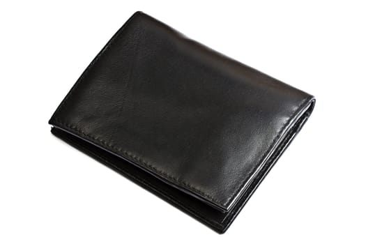 A Black wallet isolated on white background