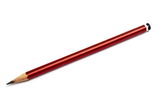 A red pencil isolated on white background