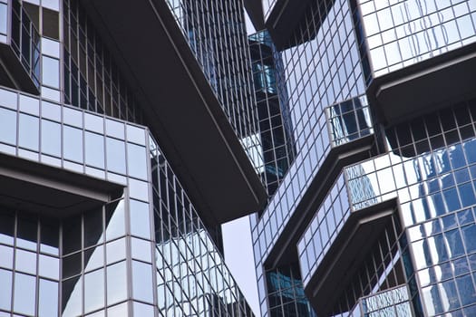 skyscraper windows background in Hong Kong 
