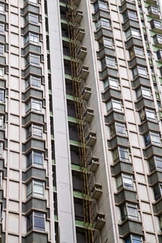 Tall building of apartments in Hong Kong 