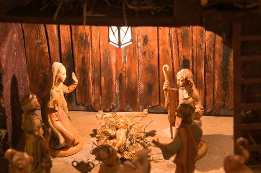 Christmas Nativity scene of the holy family