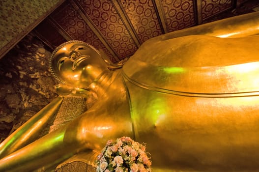 Reclining Buddha at Wat Pho in Bangkok, Thailand