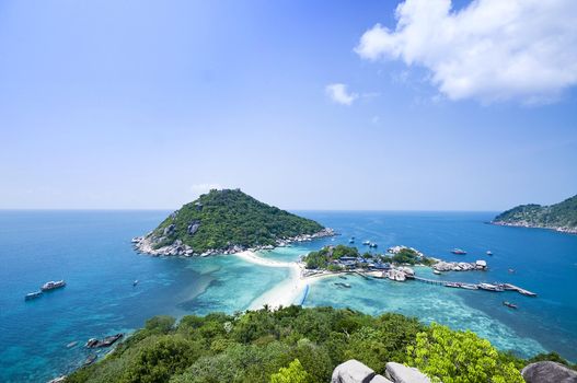 Two idylic islands Ko Nang Yuan in Thailand