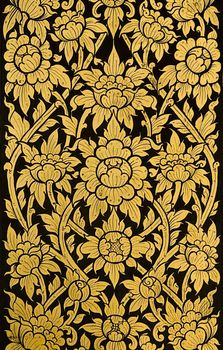 Floral pattern. Detail on Grand Palace in Bangkok, Thailand