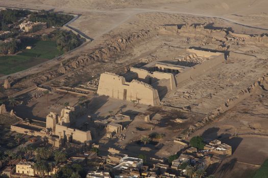 Temple of Ramses II, Luxor, Egypt, aerial shot