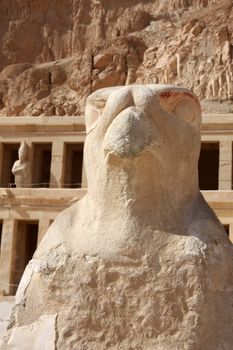 Temple of Hatshepsut Luxor, Egypt, hawk sculpture