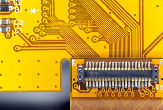Printed circuit board connector macro detail