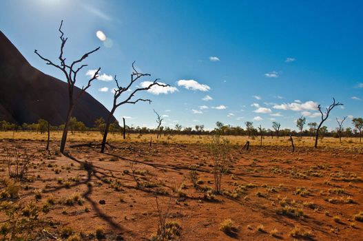 australian landscape in the red center, australian desert