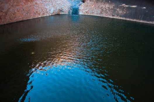 small lake in the australian red center, outback