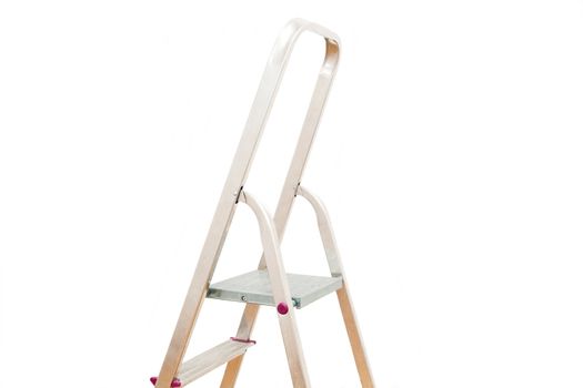 A ladder on the white background