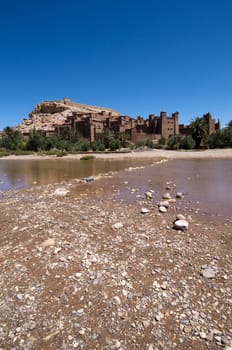 Kasbah Ait Benhaddou, fortified city situated on a hill along the Ounila River, has been a UNESCO World Heritage Site since 1987. Best of Morocco.