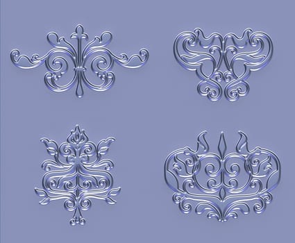 ornament sets 3d embossed pattern