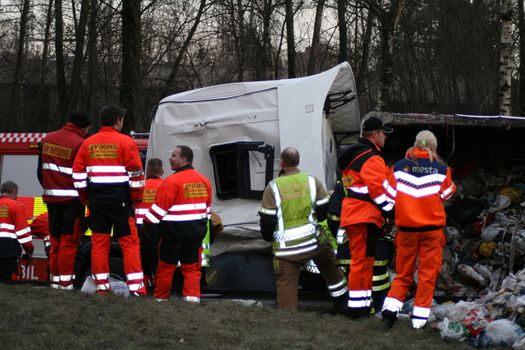 Søppelbil som veltet på Ulven i Oslo