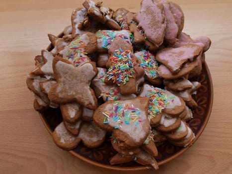 homemade gingerbreads baked during Christmas