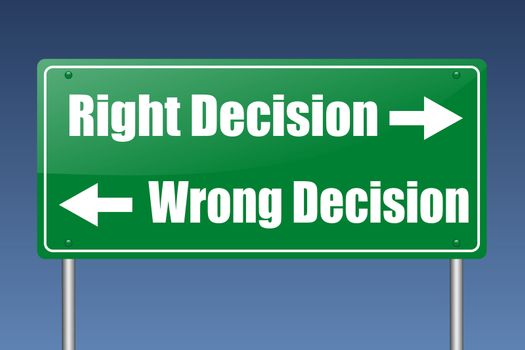 right decision - wrong decision