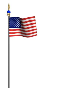 3d rendered illustration of an US flag