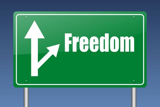 freedom traffic sign