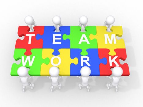 Concept of teamwork, leadership, cooperation,...