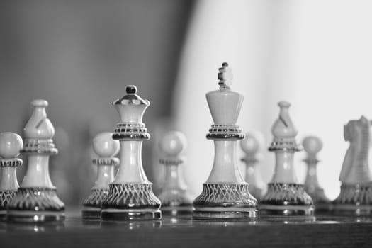 Figures on a Chess Board as a Close-Up